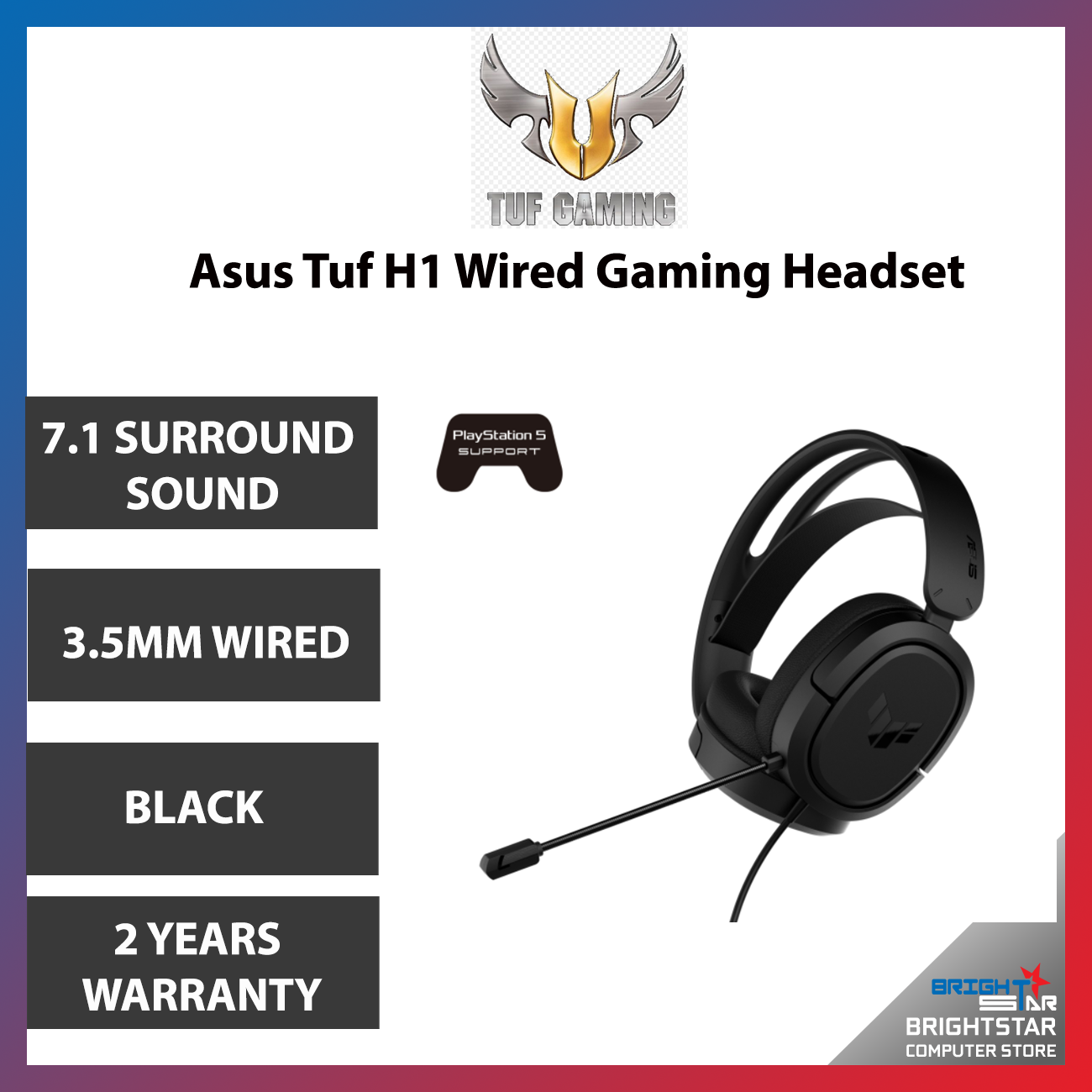 Asus Tuf H1 Wired Gaming Headset ⋆ Brightstar Computer