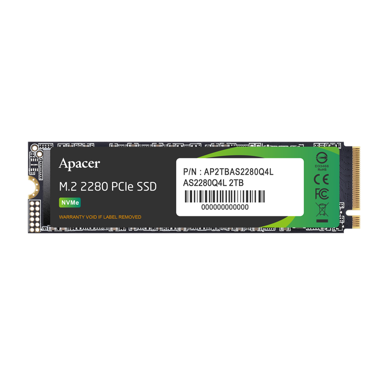 Apacer AS2280Q4L 2TB PCIe Gen4x4 NVMe M.2 2280 Internal SSD